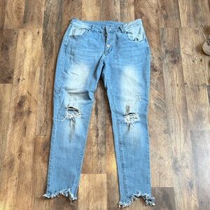 Distressed Blue Women's Jeans